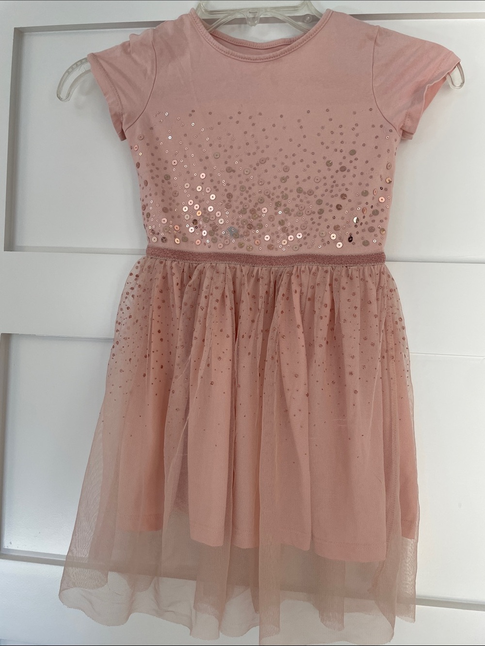 H&M Light Pink Girls Tee sparkling dress